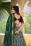 Colourful Tussar Silk Printed Foil Worked Lehenga Choli Set - women's fashion mart