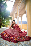 Colourful Tussar Silk Printed Foil Worked Lehenga Choli Set - women's fashion mart