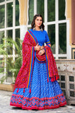 Navratri Wear Tussar Silk Leheriya Printed Lehenga Choli Set - women's fashion mart