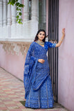 Lavish Navy Blue Color Silk Fabric Gota Patti Work Printed Lehenga Choli - women's fashion mart
