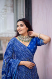 Lavish Navy Blue Color Silk Fabric Gota Patti Work Printed Lehenga Choli - women's fashion mart