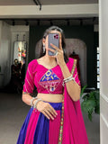 Wear Rayon Printed Silk Mirror Worked Lehenga Set -Lehenga Choli Green Wine / XS women's fashion mart