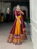 Wear Rayon Printed Silk Mirror Worked Lehenga Set -Lehenga Choli Green Wine / XS women's fashion mart
