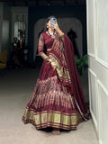 Gorgeous Gaji Silk Digital Printed Lagadi Patta Worked Lehenga Choli - women's fashion mart