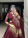 Gorgeous Gaji Silk Digital Printed Lagadi Patta Worked Lehenga Choli - women's fashion mart