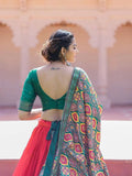 Dazzling Dola Silk Printed Foil Worked Lehenga Choli Set -Lehenga Choli Semi Stitched women's fashion mart