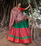 Dazzling Dola Silk Printed Foil Worked Lehenga Choli Set - women's fashion mart