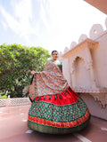 Dazzling Dola Silk Printed Foil Worked Lehenga Choli Set -Lehenga Choli Semi Stitched women's fashion mart