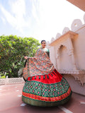 Dazzling Dola Silk Printed Foil Worked Lehenga Choli Set - women's fashion mart