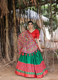 Dazzling Dola Silk Printed Foil Worked Lehenga Choli Set - women's fashion mart