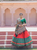 Dazzling Dola Silk Printed Foil Worked Lehenga Choli Set -Lehenga Choli Semi Stitched women's fashion mart