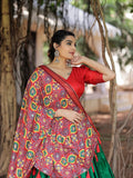 Dazzling Dola Silk Printed Foil Worked Lehenga Choli Set - women's fashion mart