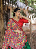 Dazzling Dola Silk Printed Foil Worked Lehenga Choli Set -Lehenga Choli Semi Stitched women's fashion mart