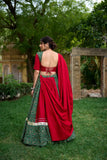 Mehendi Green Gota Patti Lace Border Worked Navratri Lehenga Choli Set - women's fashion mart