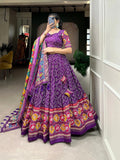 Outstanding and Beautifully Printed Tussar Silk Lehenga Choli - women's fashion mart