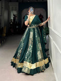 Silk Lehenga Choli Set -Lehenga Choli Green / XS women's fashion mart