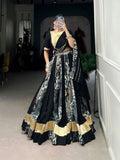 Silk Lehenga Choli Set -Lehenga Choli Black / XS women's fashion mart