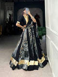 Silk Lehenga Choli Set -Lehenga Choli Black / XS women's fashion mart