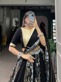Silk Lehenga Choli Set -Lehenga Choli Black / XS women's fashion mart