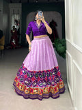 Exquisite Bandhej Printed Tussar Silk Lehenga Choli - women's fashion mart