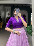 Exquisite Bandhej Printed Tussar Silk Lehenga Choli - women's fashion mart