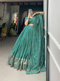 Amazing Pure Chanderi Embellished Lehenga Choli -Lehenga Choli Wine / XS women's fashion mart