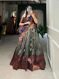 Jacquard Silk Zari Weaving Worked Lehenga Choli Set - women's fashion mart
