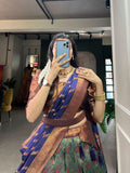 Jacquard Silk Zari Weaving Worked Lehenga Choli Set - women's fashion mart
