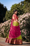 Festival Wear Kanchipuram Silk Zari Weaving Lehenga Choli Set - women's fashion mart