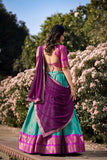 Festival Wear Kanchipuram Silk Zari Weaving Lehenga Choli Set - women's fashion mart