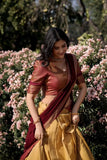 Festival Wear Kanchipuram Silk Zari Weaving Lehenga Choli Set - women's fashion mart