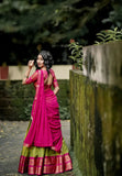 Festival Wear Kanchipuram Silk Zari Weaving Lehenga Choli Set - women's fashion mart