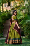 Amazing Poly Cotton Zari Weaving Work Lehenga Choli Set - women's fashion mart