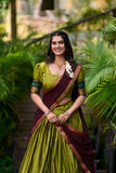Amazing Poly Cotton Zari Weaving Work Lehenga Choli Set - women's fashion mart