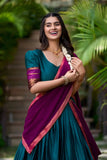 Amazing Poly Cotton Zari Weaving Work Lehenga Choli Set - women's fashion mart