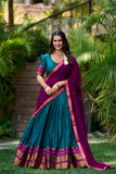 Amazing Poly Cotton Zari Weaving Work Lehenga Choli Set - women's fashion mart