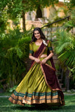 Amazing Poly Cotton Zari Weaving Work Lehenga Choli Set - women's fashion mart