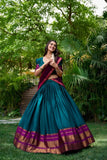 Amazing Poly Cotton Zari Weaving Work Lehenga Choli Set - women's fashion mart