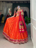 Paithani Jacquard Silk Weaving Zari Worked Lehenga Set - women's fashion mart
