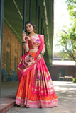 Paithani Jacquard Silk Weaving Zari Worked Lehenga Set - women's fashion mart