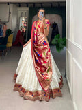 Paithani Jacquard Silk Weaving Zari Worked Lehenga Set - women's fashion mart