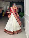 Paithani Jacquard Silk Weaving Zari Worked Lehenga Set - women's fashion mart