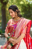 Paithani Jacquard Silk Weaving Zari Worked Lehenga Set - women's fashion mart
