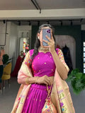 Paithani Jacquard Silk Weaving Zari Worked Lehenga Choli - women's fashion mart