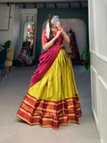 Blissfull Jacquard Silk Zari Weaving Worked Lehenga Choli - women's fashion mart