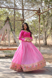Stylish Pure Viscous Jacquard Lehenga Choli Set -Lehenga Choli Lavender / XS women's fashion mart
