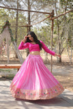 Stylish Pure Viscous Jacquard Lehenga Choli Set -Lehenga Choli Lavender / XS women's fashion mart