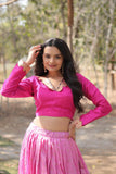 Stylish Pure Viscous Jacquard Lehenga Choli Set -Lehenga Choli Lavender / XS women's fashion mart