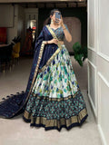 Exquisite Tussar Silk Lehenga Choli Set -Lehenga Choli Red / Semi Stitched women's fashion mart