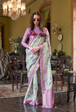 Luxurious Lavender Banarasi Silk Digital Printed Traditional Saree - women's fashion mart